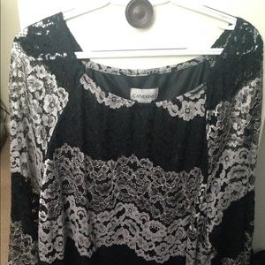 Catherine's lace high low 3/4 sleeve top!
